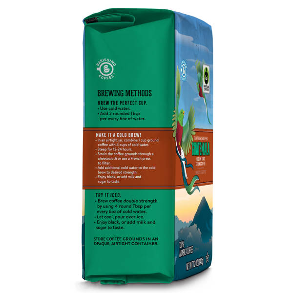 Barissimo Fair Trade Single Origin Guatemala Medium Roast Ground Coffee, 12 oz