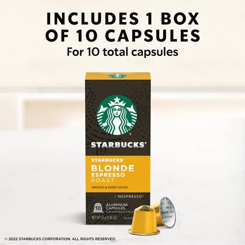Starbucks By Nespresso Original Line Blonde Espresso – 10Ct