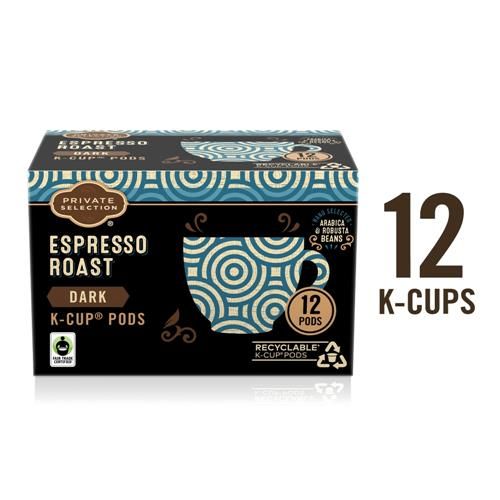Private Selection Espresso Roast Dark Roast Coffee Pods 12 ct