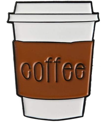Coffee Cup Enamel Pin – Caffeine Lover Lapel Pin
