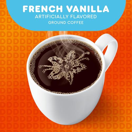 Dunkin French Vanilla Flavored Coffee, 10 Keurig K-Cup Pods