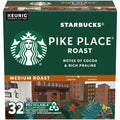 Starbucks K-Cup Coffee Pods, Medium Roast Coffee, Pike Place Roast For Keurig Coffee Makers, 100% Arabica, 1 Box (32 Pods)