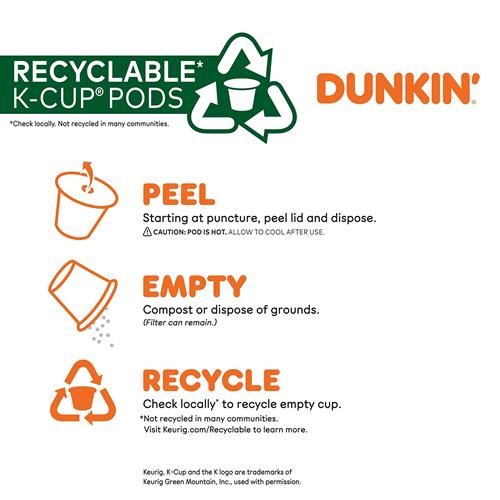 Dunkin French Vanilla Flavored Coffee, 10 Keurig K-Cup Pods
