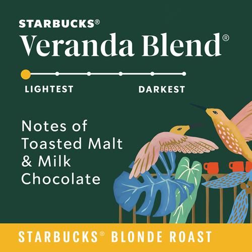 Starbucks K-Cup Coffee Pods, Starbucks Blonde Roast Coffee, Veranda Blend, 100% Arabica, 1 Box (32 Pods)