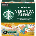 Starbucks K-Cup Coffee Pods, Starbucks Blonde Roast Coffee, Veranda Blend, 100% Arabica, 1 Box (32 Pods)