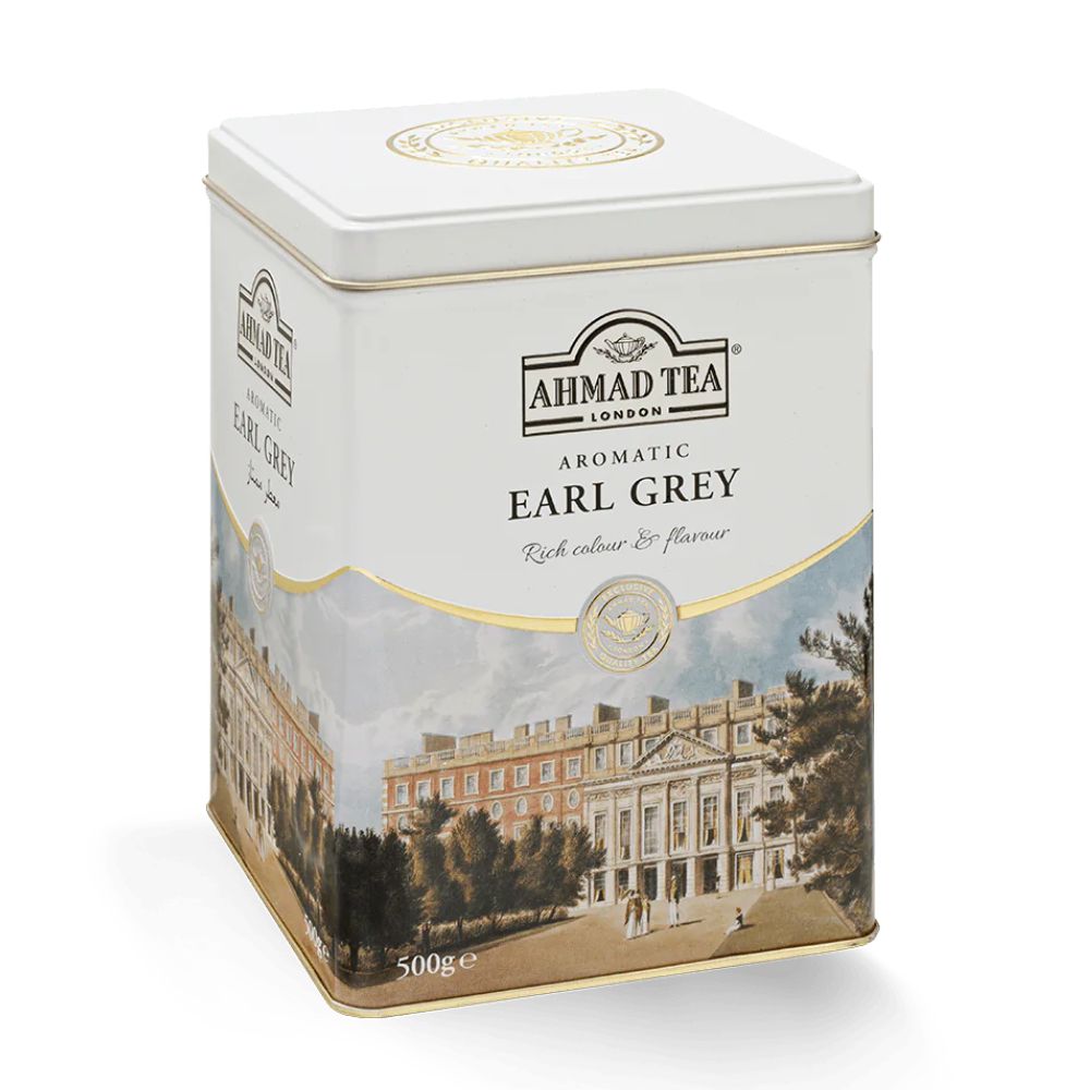 Ahmad Aromatic Earl Grey Loose Leaf Black Tea in Tin 17.6oz/500g