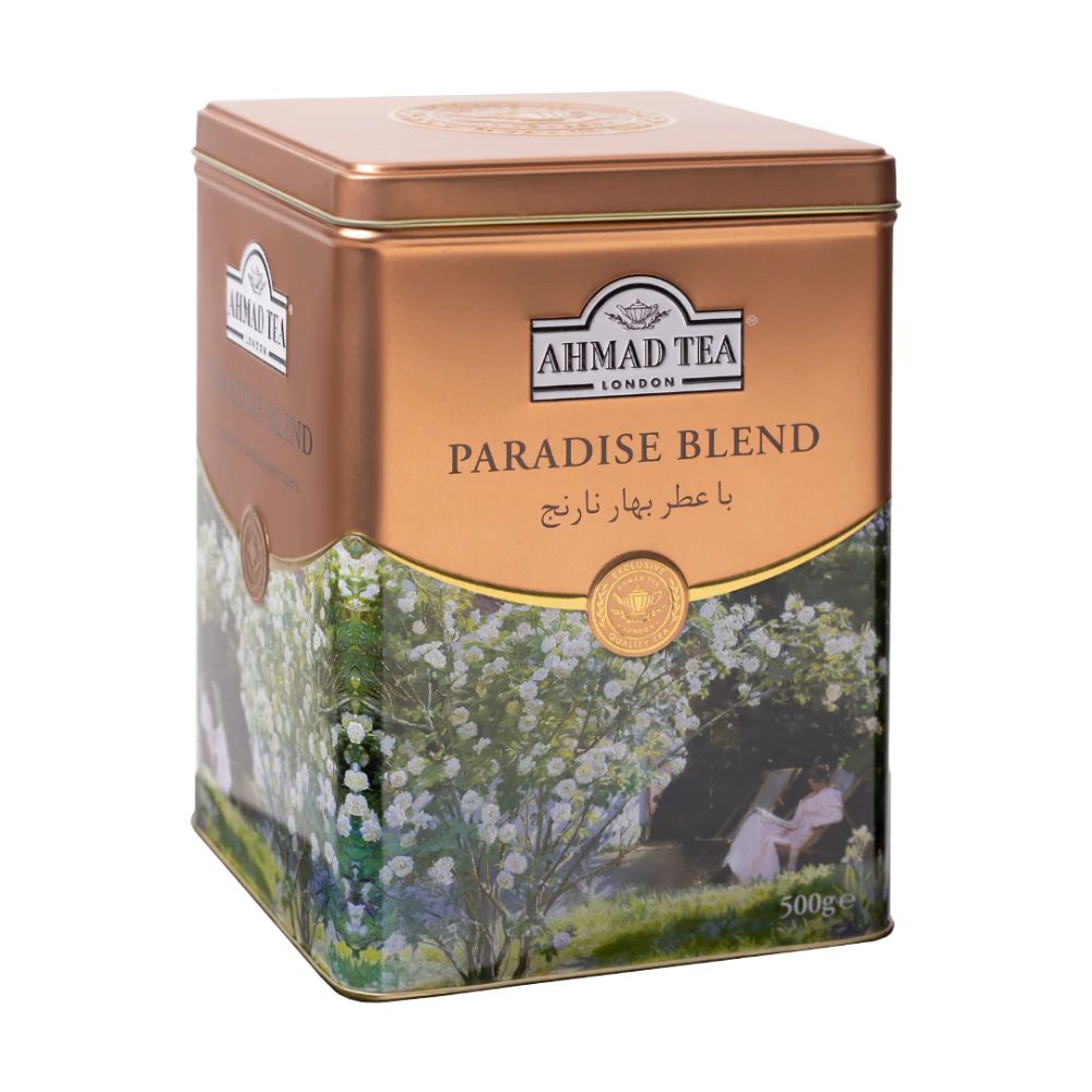 Ahmad Paradise Blend Loose Leaf Black Tea in Tin 17.6oz/500g