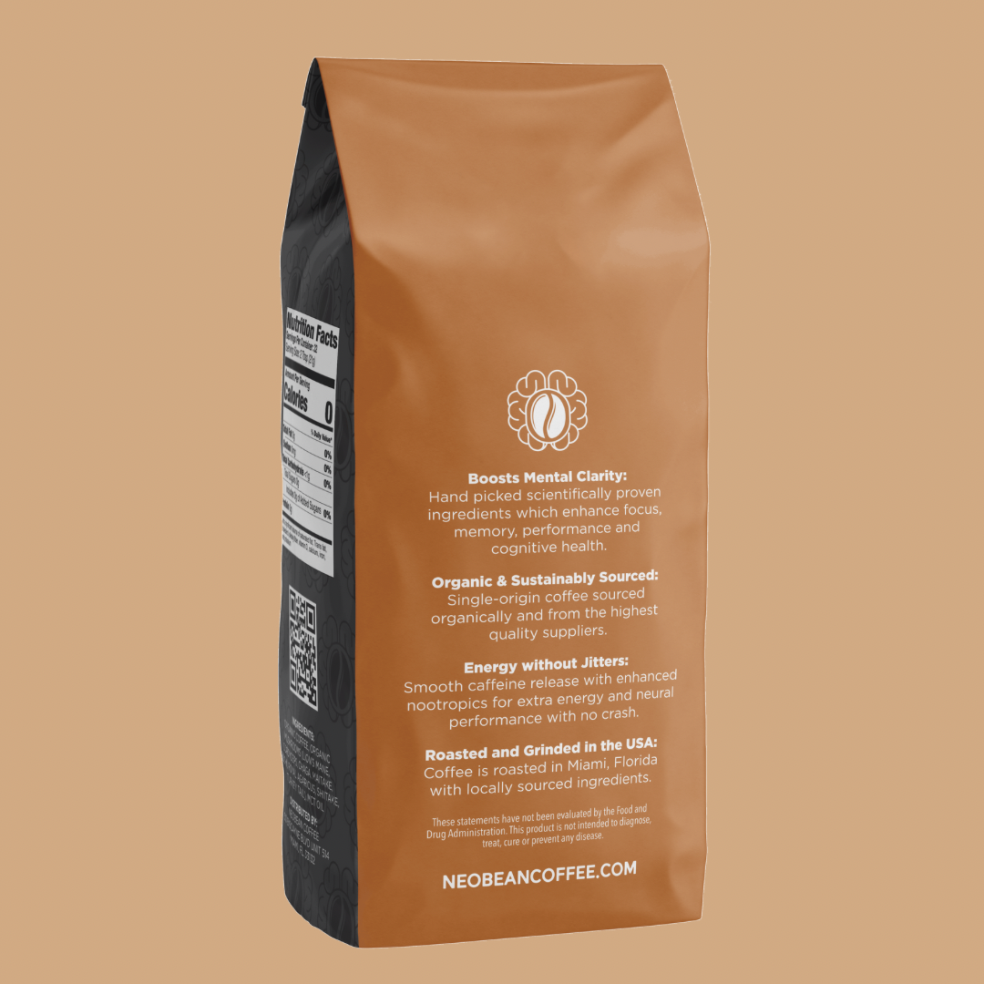 Neobean Cerebro Blend - Mushroom Coffee - Specialty Coffee with 8 Adaptogens