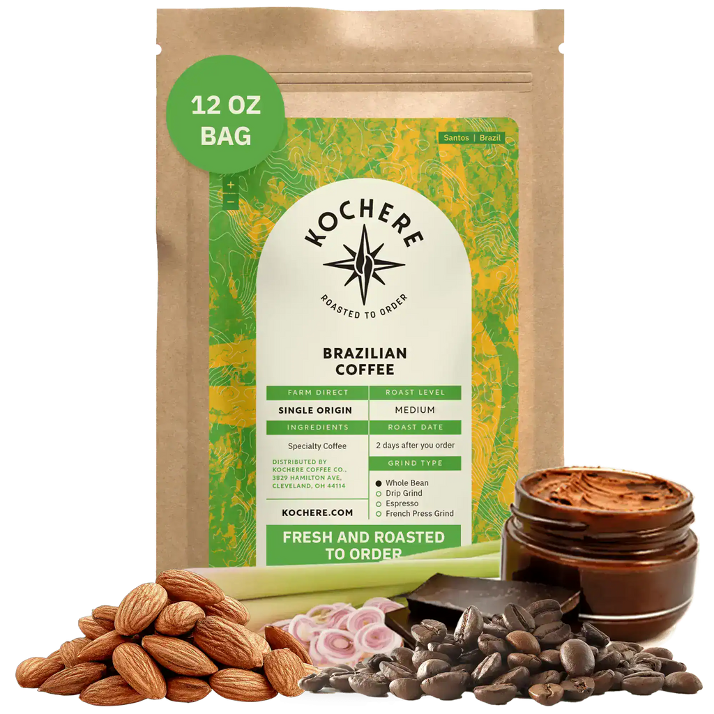 Kochere Coffee Brazilian Santos Medium Roast - Smooth, Elegant, Cocoa Notes