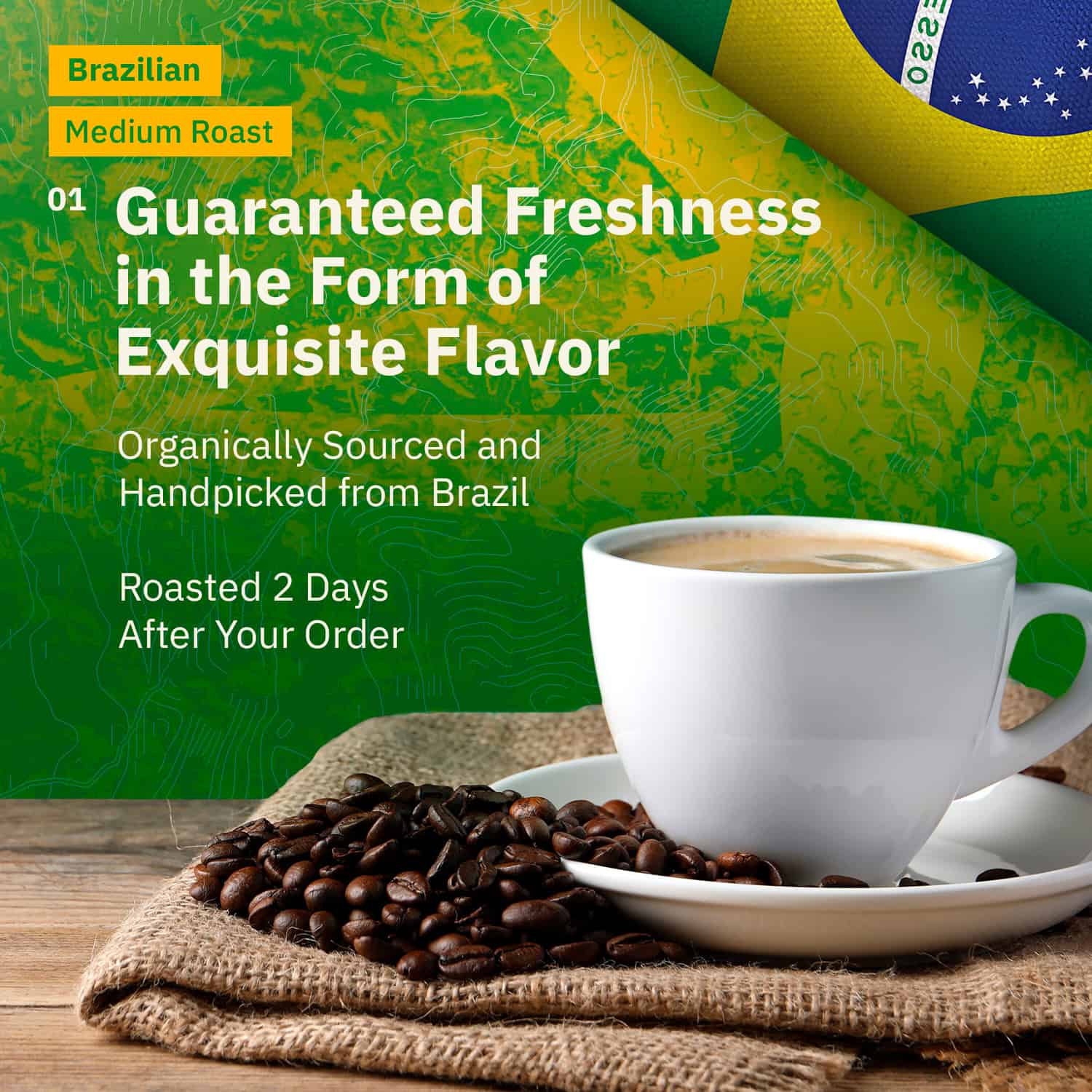 Kochere Coffee Brazilian Santos Medium Roast - Smooth, Elegant, Cocoa Notes