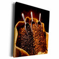 3dRose Florene Food And Beverage - Image of Coffee Beans With Scoops In Burlap - Museum Grade Canvas Wrap (cw_243767)