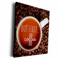 3dRose Photograph of a cup of coffee and beans. But... - Museum Grade Canvas Wrap (cw_301349)