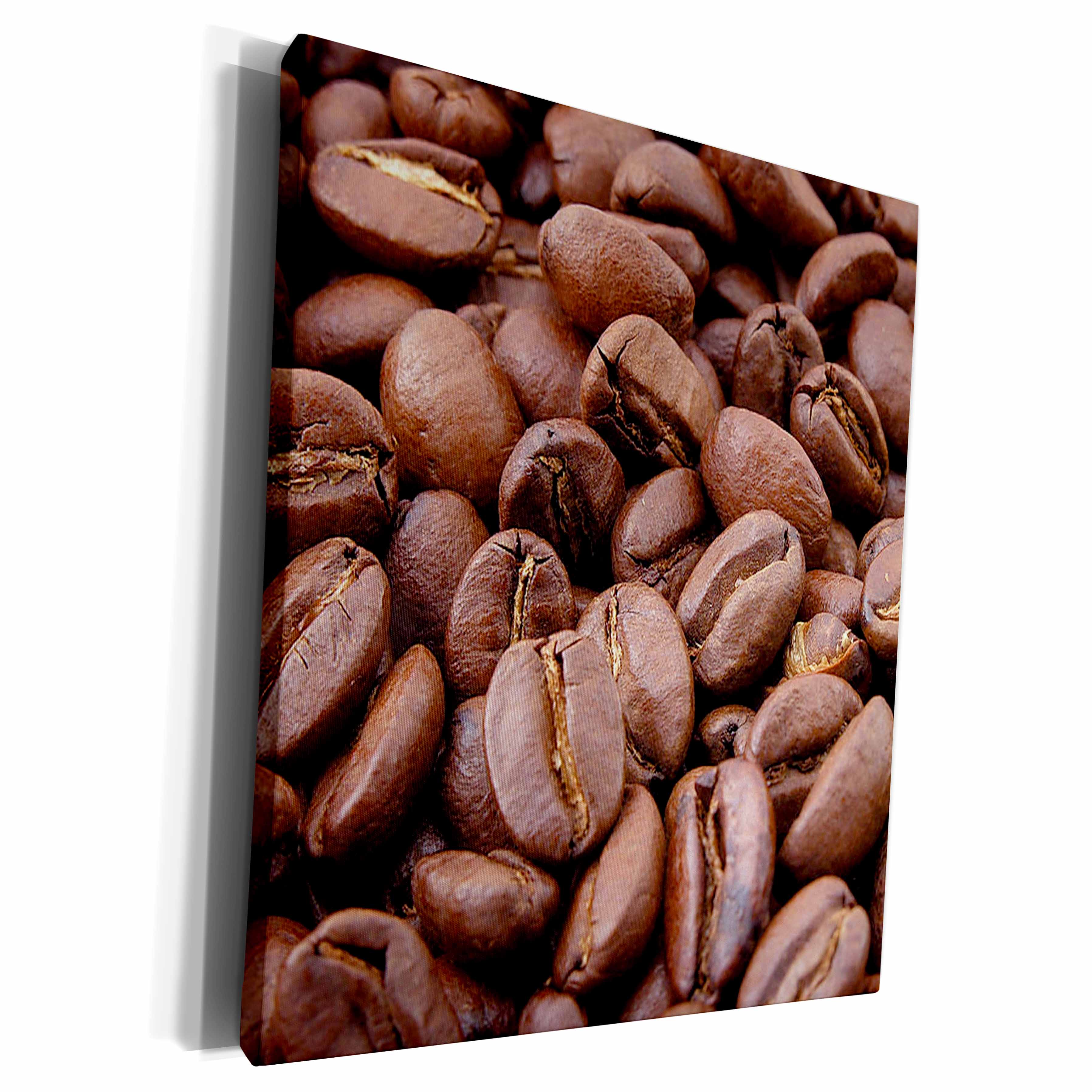3dRose Coffee Beans - coffee, coffee beans, kitchen art,... - Museum Grade Canvas Wrap (cw_46808)