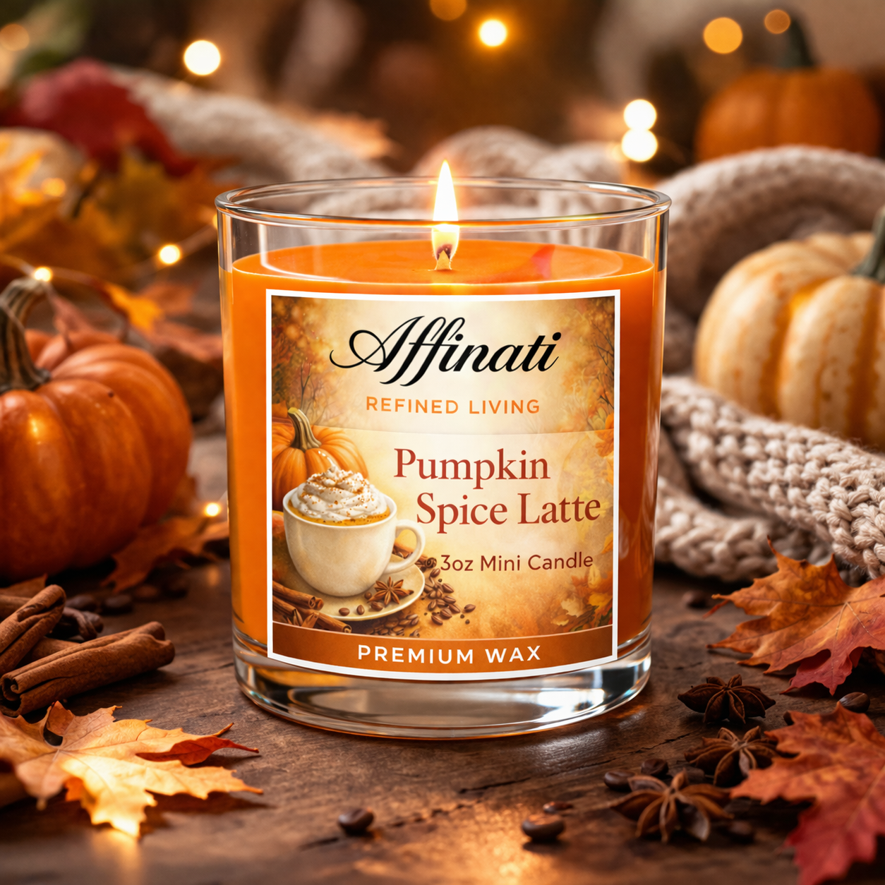 Pumpkin Spice Latte Mini Candle