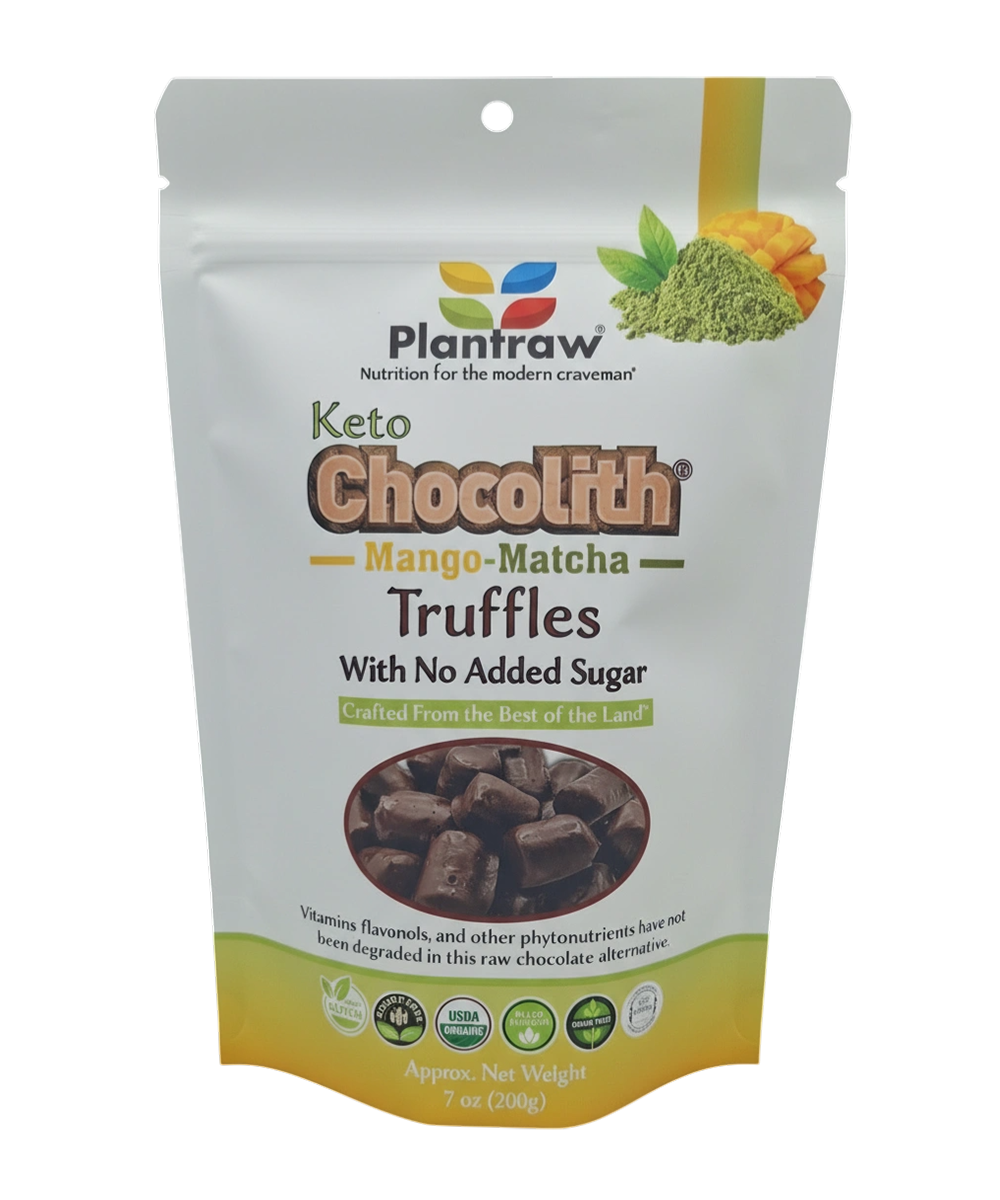 Chocolith® - Mango-Matcha-Keto (7.2oz) - Vegan, Organic, Gluten-Free, 0g Refined Carbs. 3.2g Net Carbs.