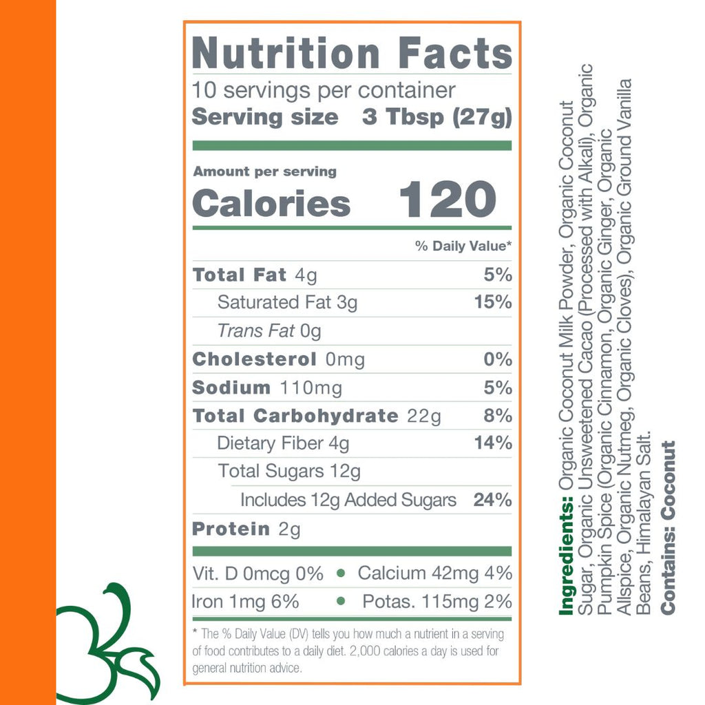 Dairy Free Pumpkin Spice Hot Cocoa Mix | 10 Serving Stand Up Pouch | Gluten Free, Vegan, Organic