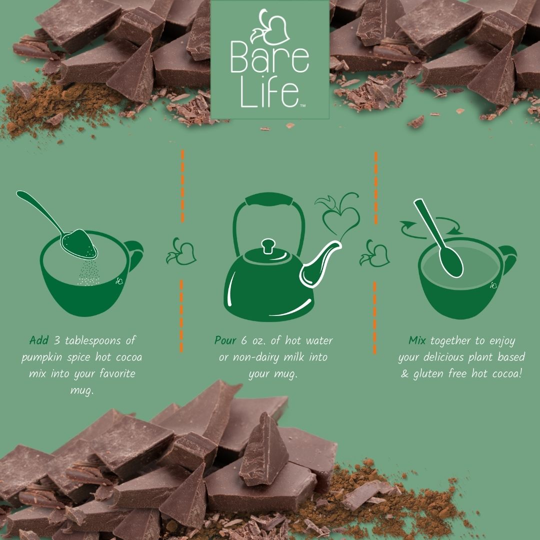 Dairy Free Pumpkin Spice Hot Cocoa Mix | 10 Serving Stand Up Pouch | Gluten Free, Vegan, Organic