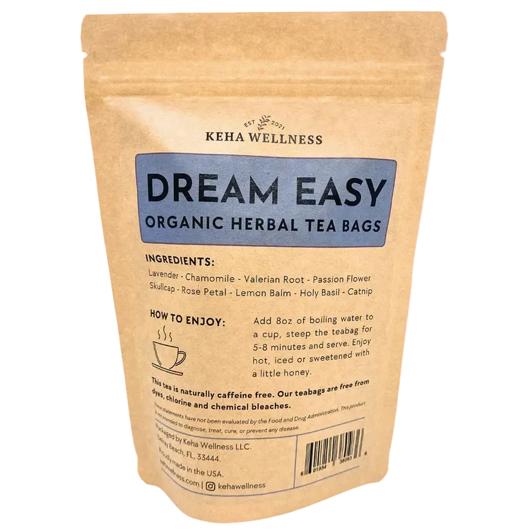 Dream Easy Tea Bags — Evening Herbal Tea | Chamomile, Valerian & Lavender Blend