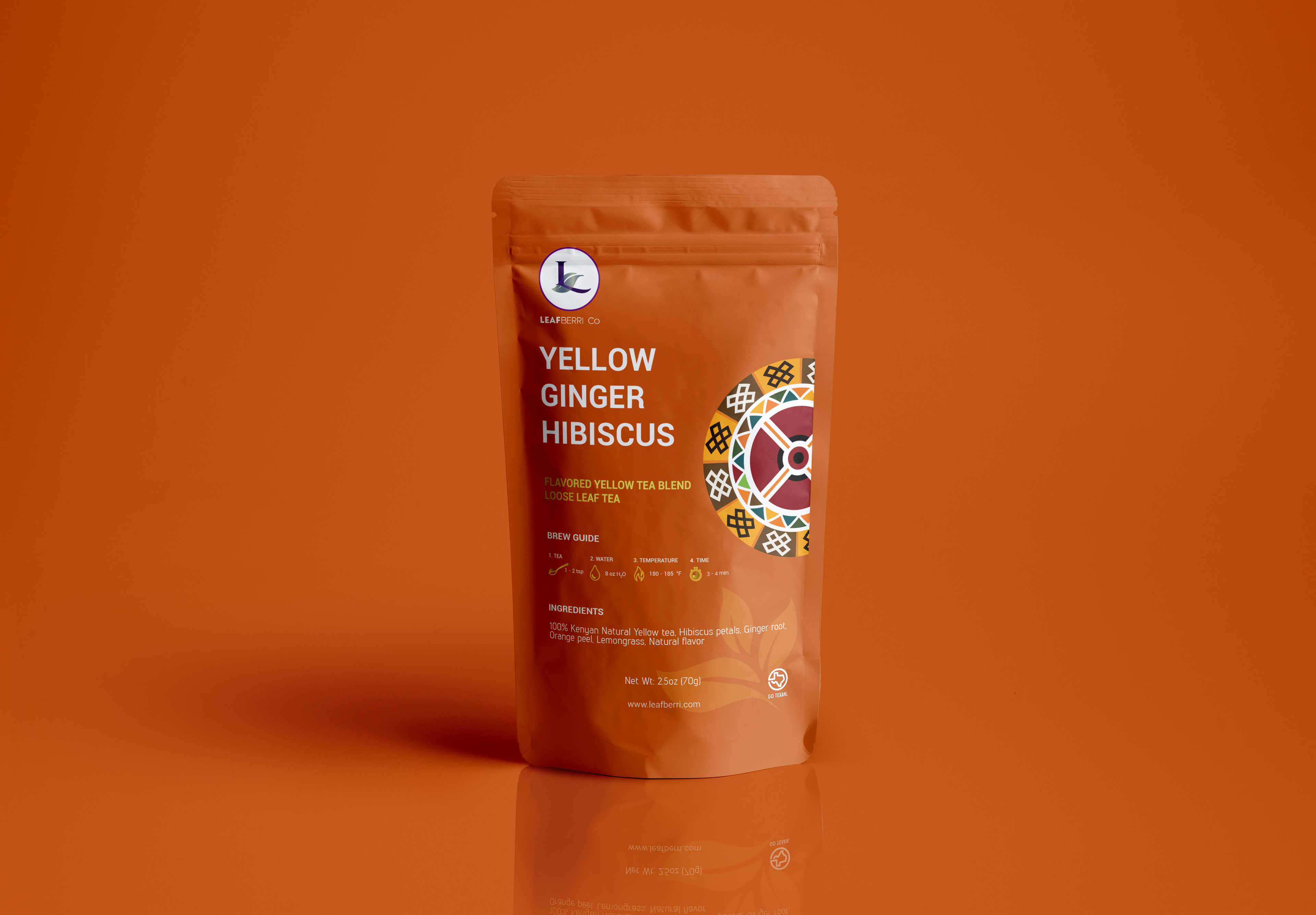 Yellow Ginger Hibiscus Kenyan Loose Leaf Tea