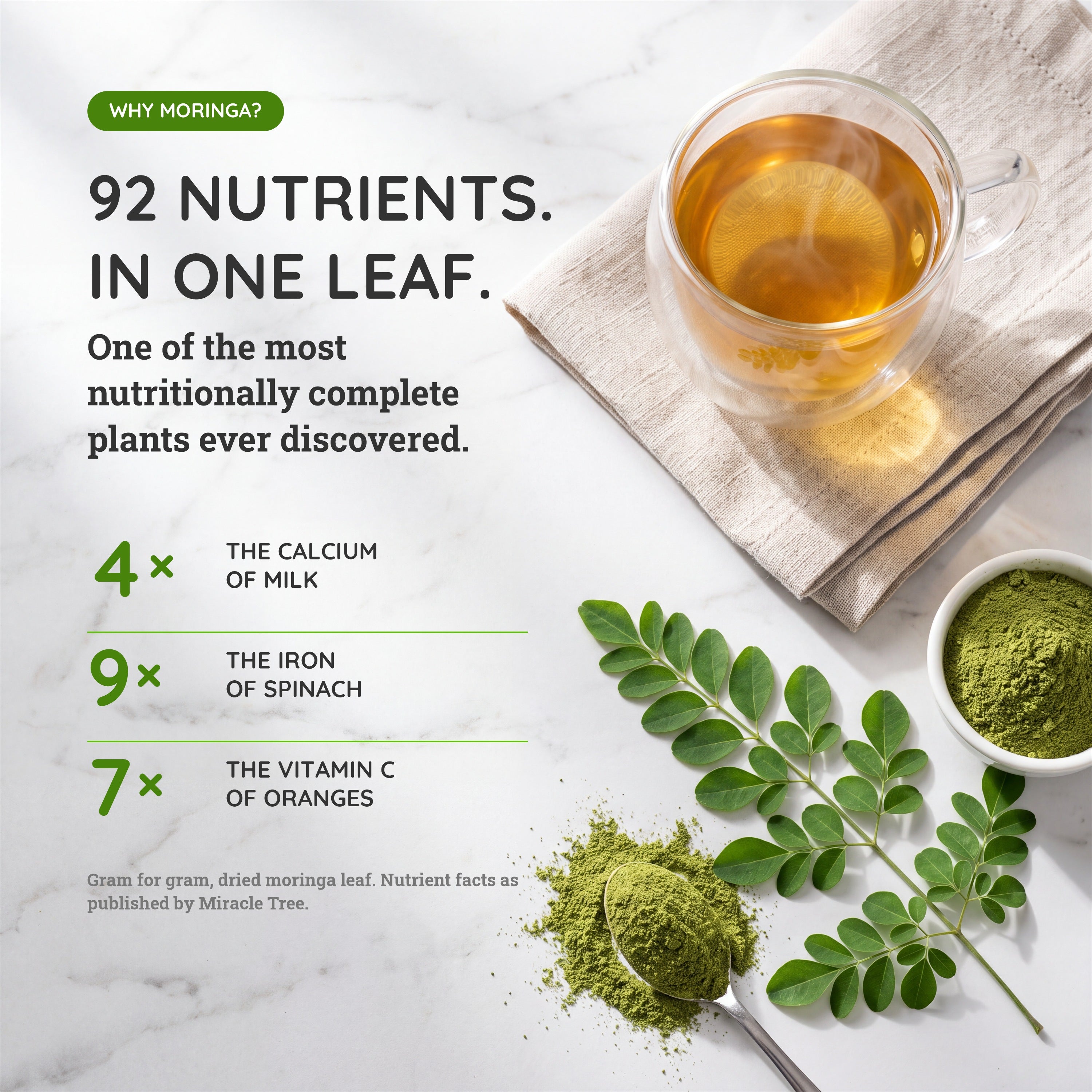 Organic Moringa Tea - Pumpkin Spice - Caffeine-Free Herbal Tea