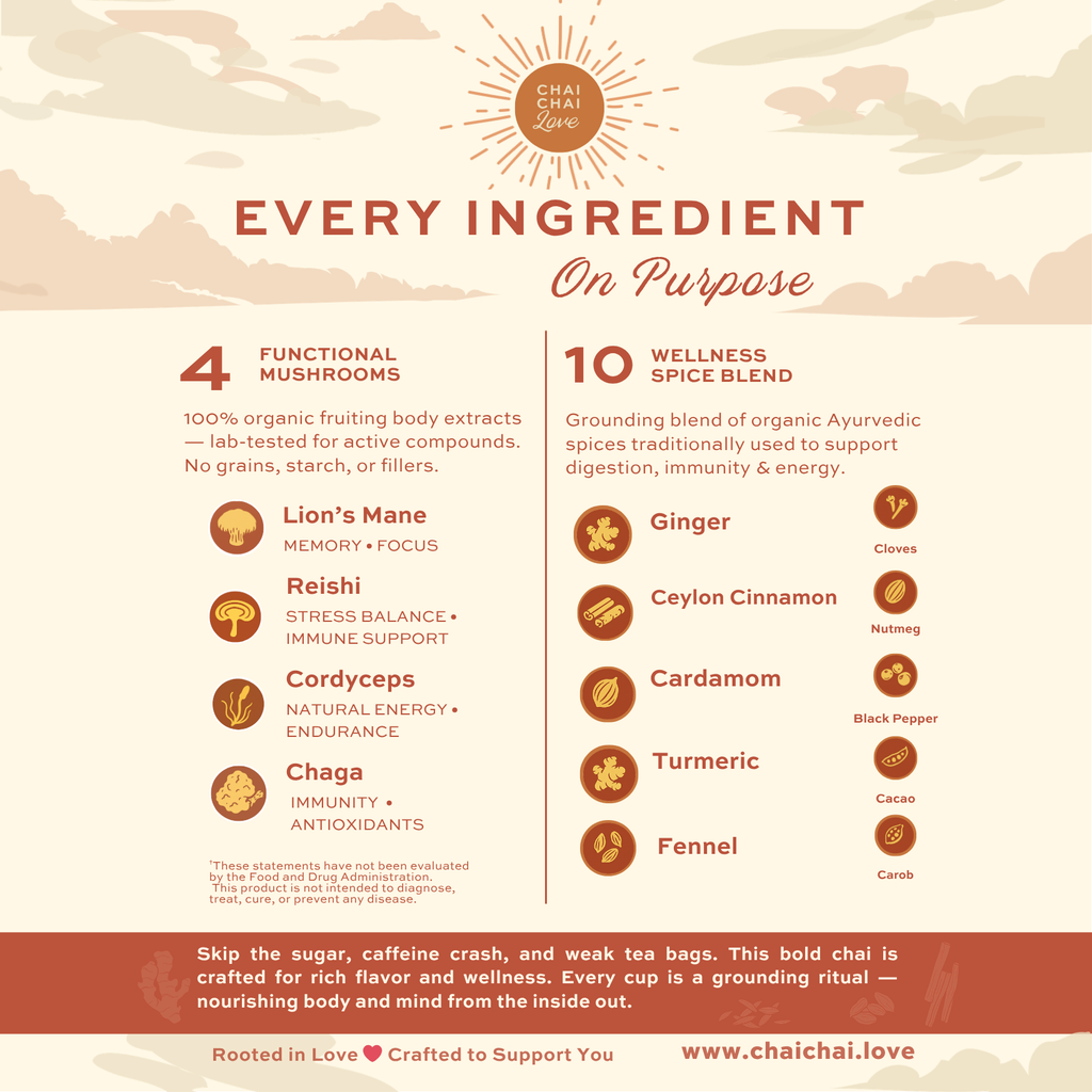 Chai Chai Love Mushroom Chai (Caffeine-Free)