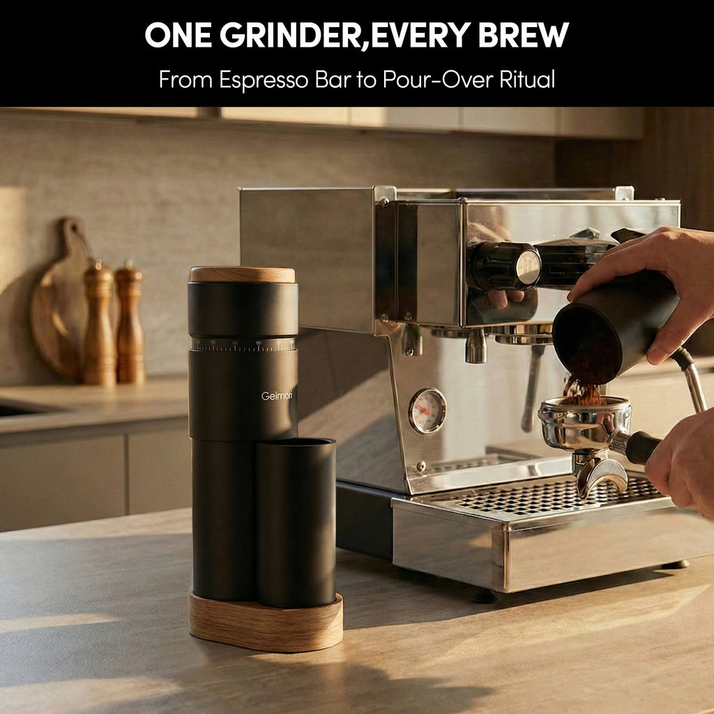 Geimori T38 Plus Electric Coffee Grinder | Portable Plug-in Grinder