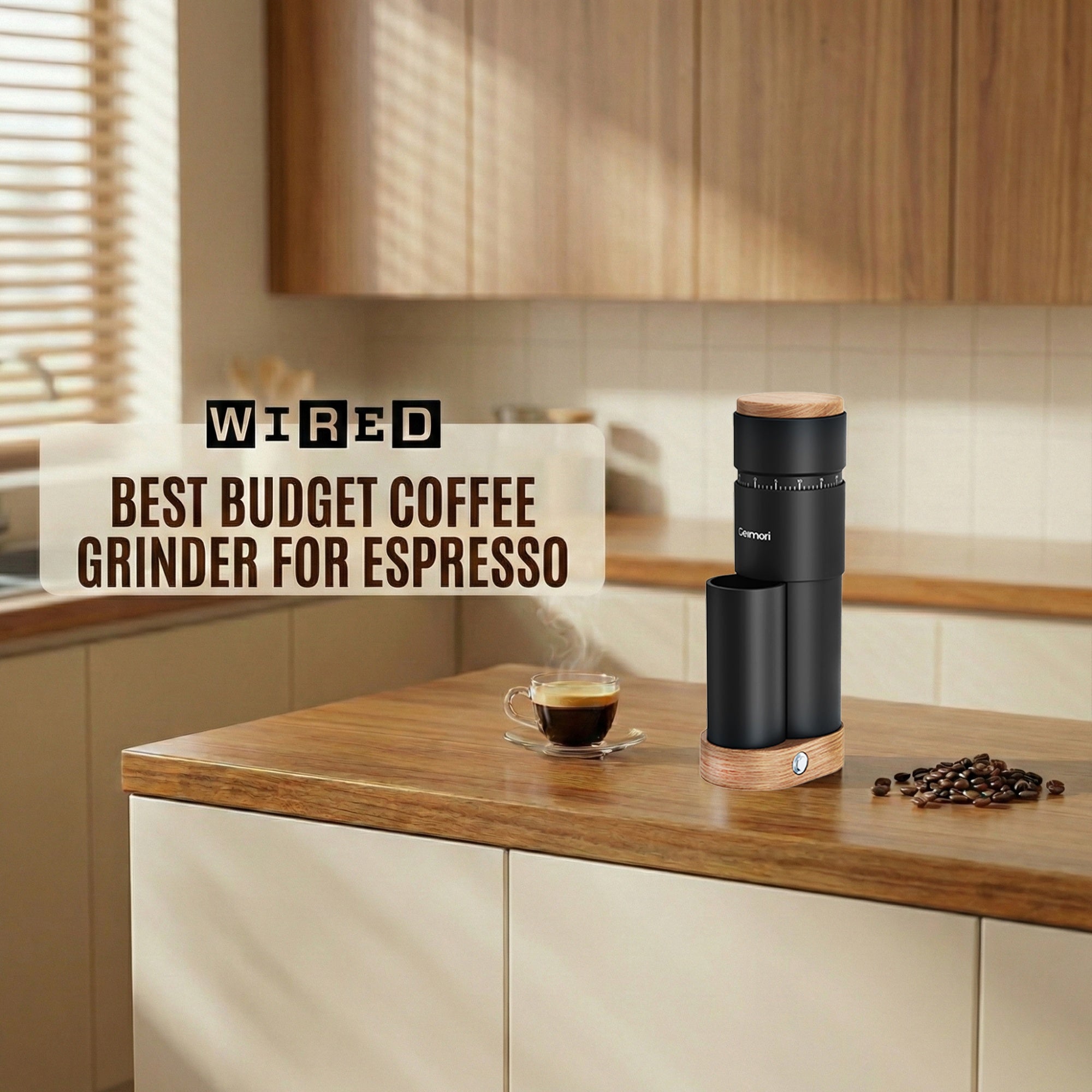 Geimori T38 Plus Electric Coffee Grinder | Portable Plug-in Grinder