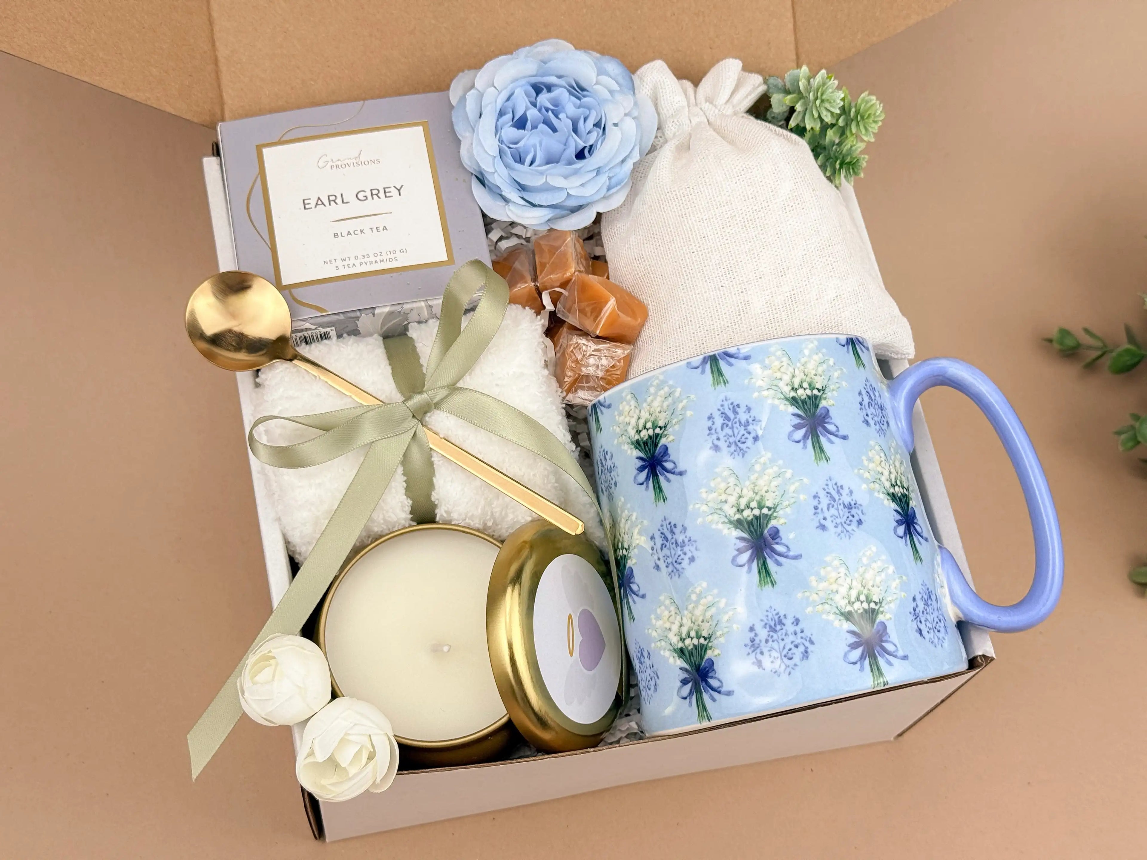 Comfort Gift Basket – Cozy Mug and Socks