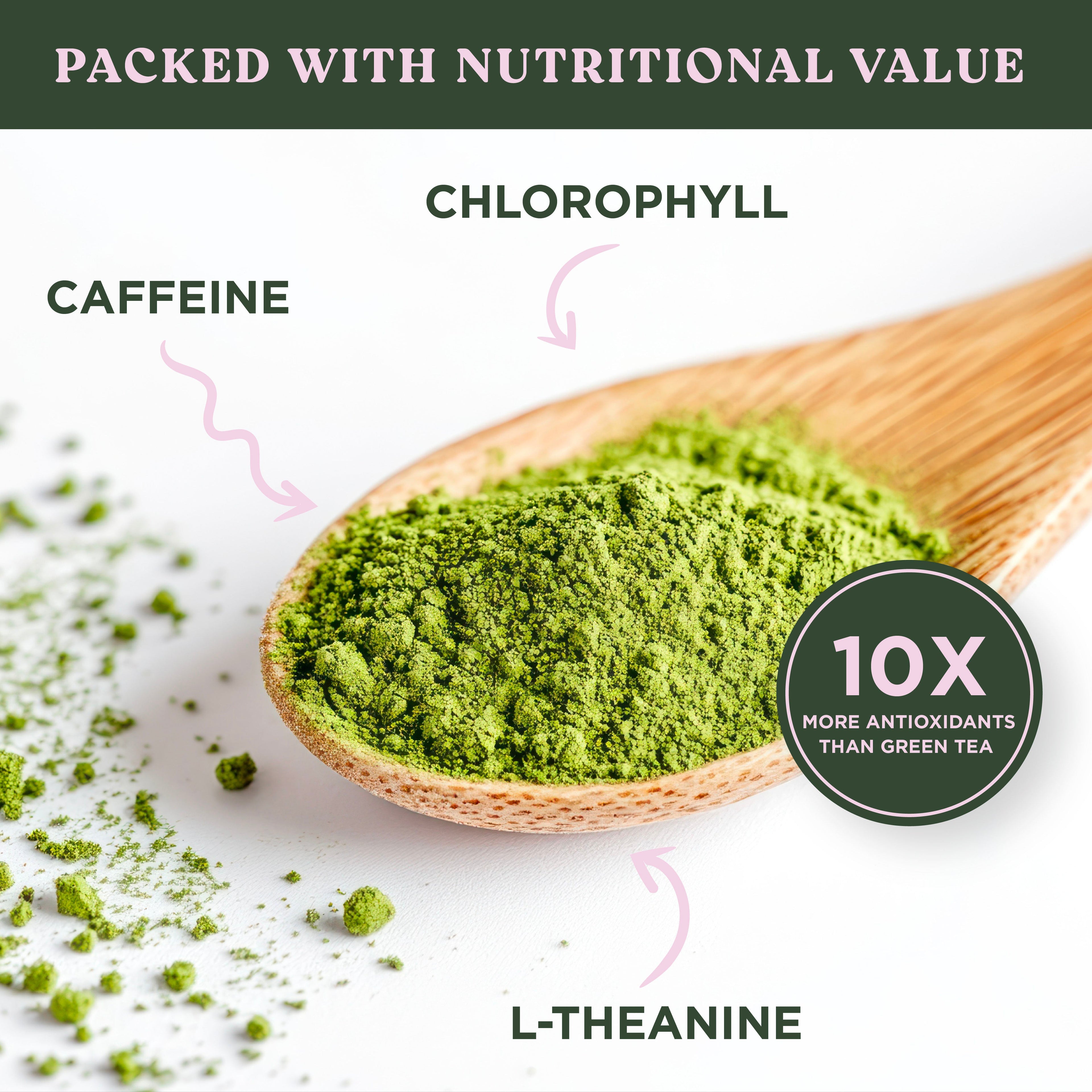 Harmony Matcha Lavender, Premium Shade-Grown Japanese Matcha, Sweetened with Organic Sugar, 10 Count Per Carton