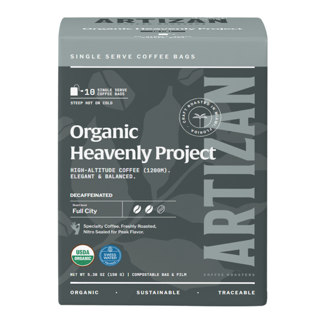 Organic Heavenly Project Decaf Coffee Singles