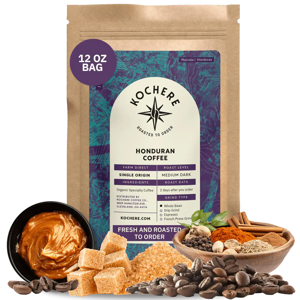 Kochere Coffee Honduran Marcala Organic Medium Roast - Caramel, Spice, Brown Sugar Notes