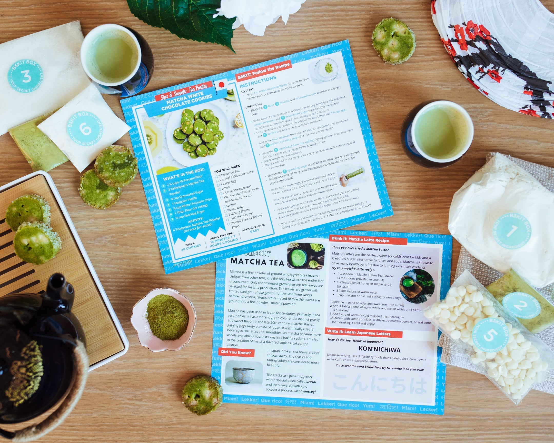 Japanese Matcha Cookies Activity Kit