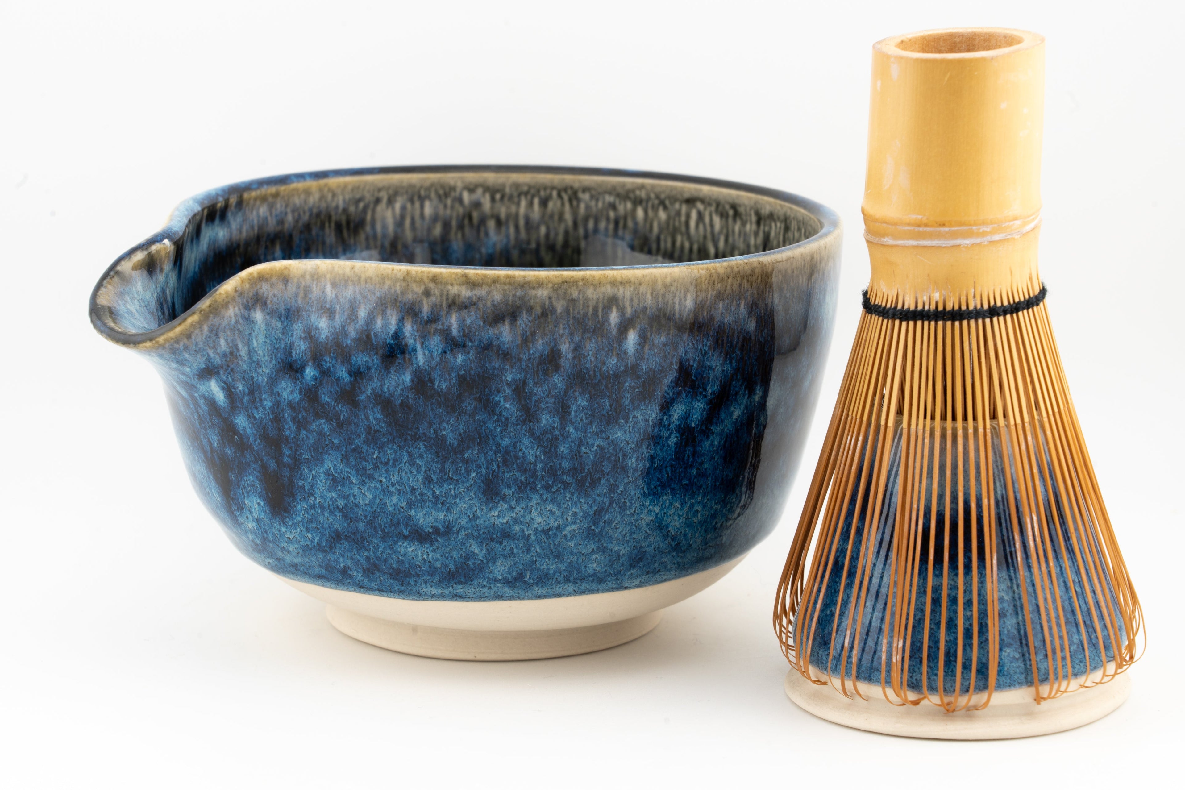 Matcha Bowl (Chawan) with matching Whisk Holder