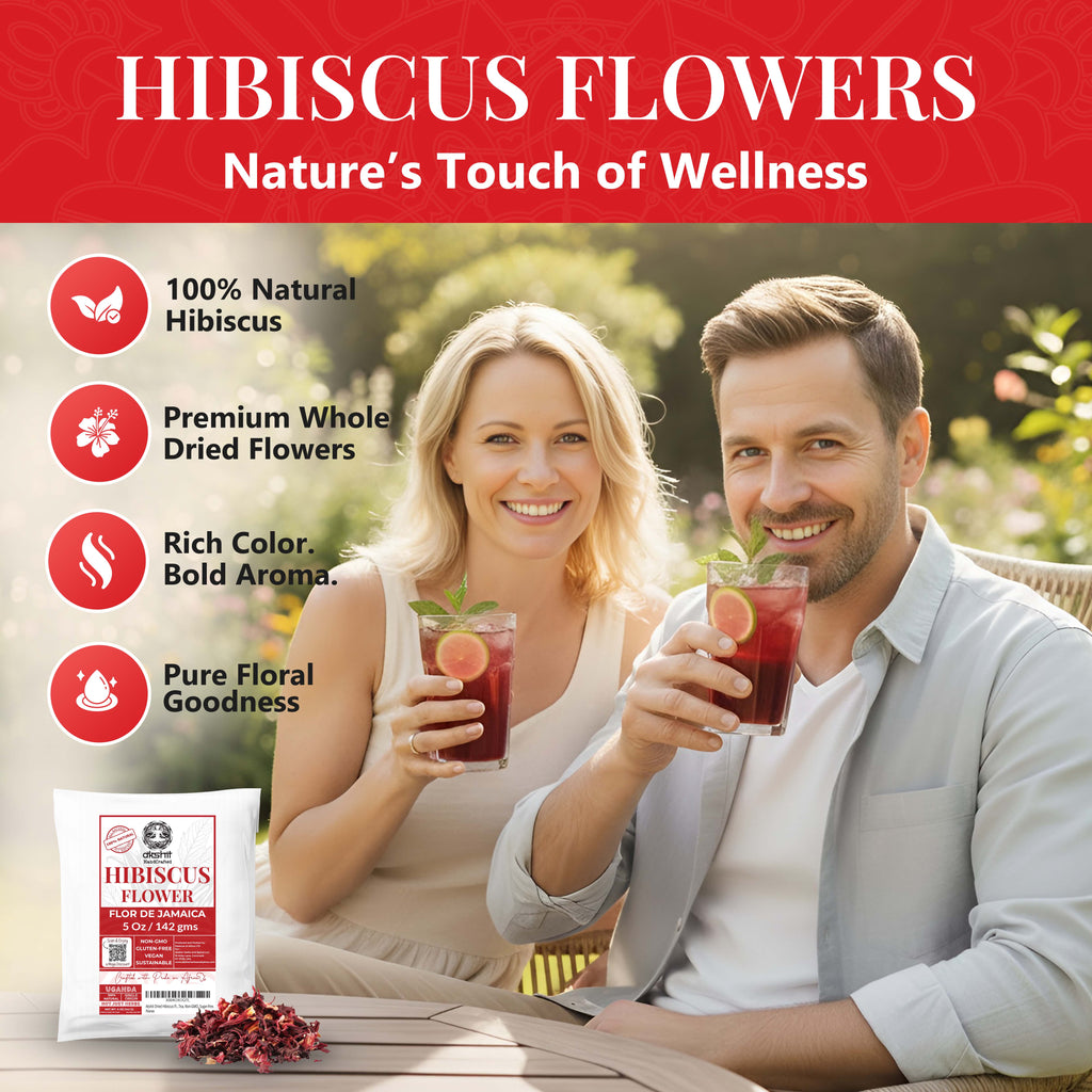 Dried Hibiscus Flowers 5 oz – Loose Leaf Hibiscus Tea | Akshit