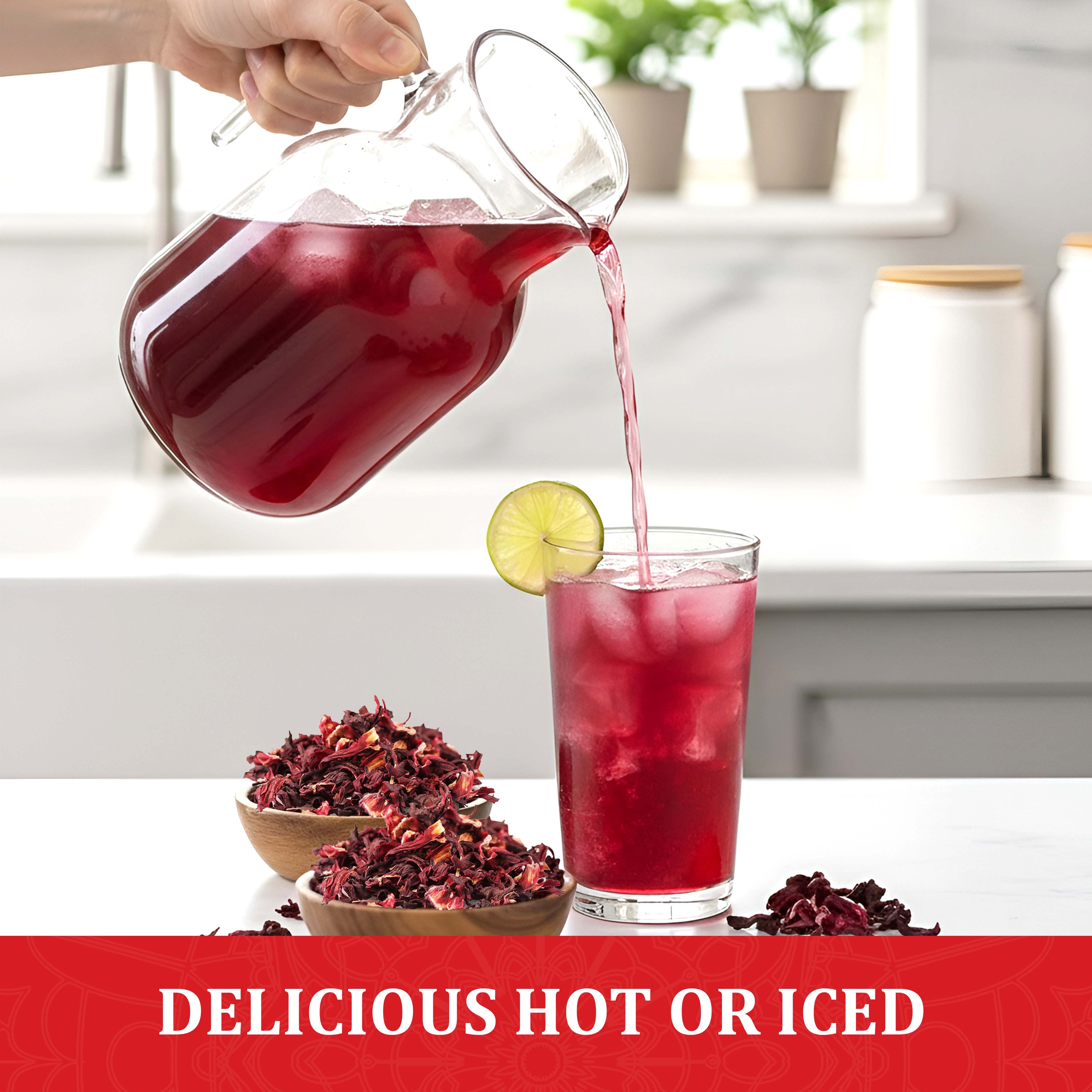 Dried Hibiscus Flowers 5 oz – Loose Leaf Hibiscus Tea | Akshit