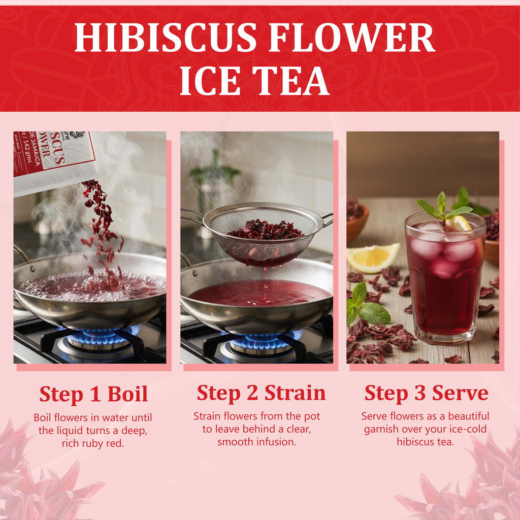 Dried Hibiscus Flowers 5 oz – Loose Leaf Hibiscus Tea | Akshit