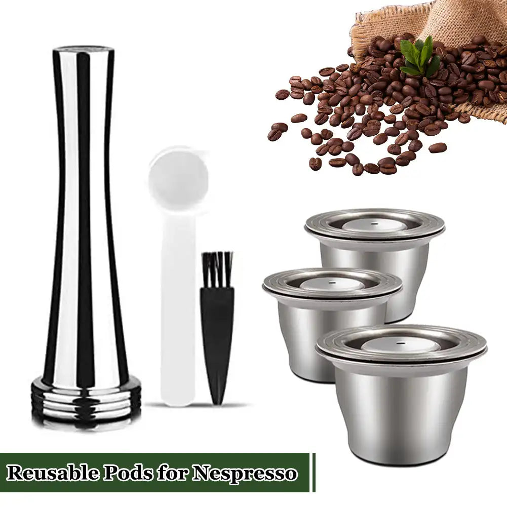 Reusable Pods for Reusable Stainless Steel Capsule Crema For Espresso Coffee Filters Reusable Pods Coffee Accessories