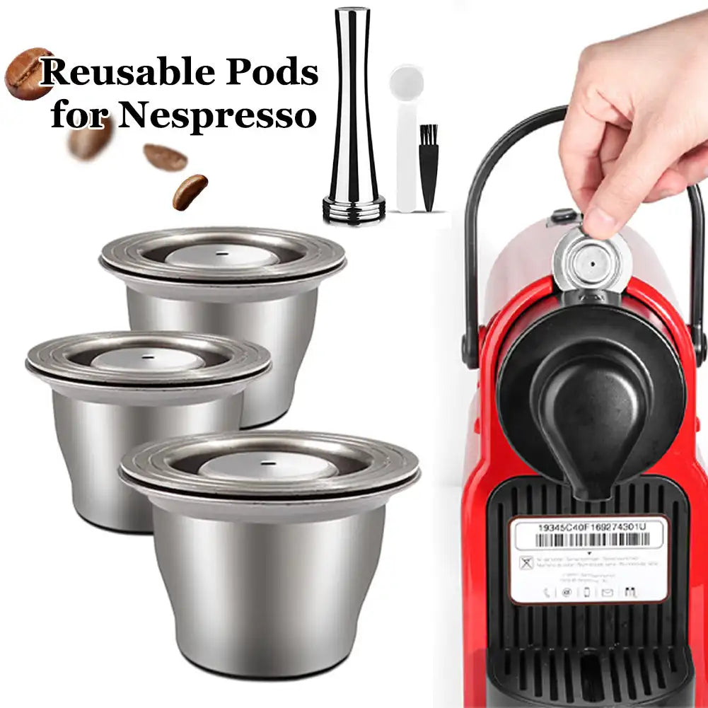 Reusable Pods for Reusable Stainless Steel Capsule Crema For Espresso Coffee Filters Reusable Pods Coffee Accessories