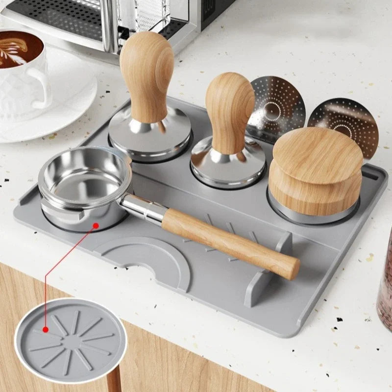 Espresso Tamping Mat Distributor Station Portafilter Silicone Pad  Espresso Maker Cafe Bar  Accessories Coffeeware Barista Tools