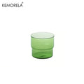 KEMORELA 290ML Glass Cup Coffee Mug Origami Style Heat Resistant Vintage Drinkware Smoothie Shot Transparent Wine Ice Beer