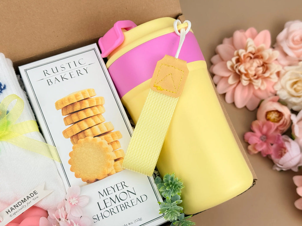 Self Care Gift Baskets – Candle, Tumbler & Socks for Her