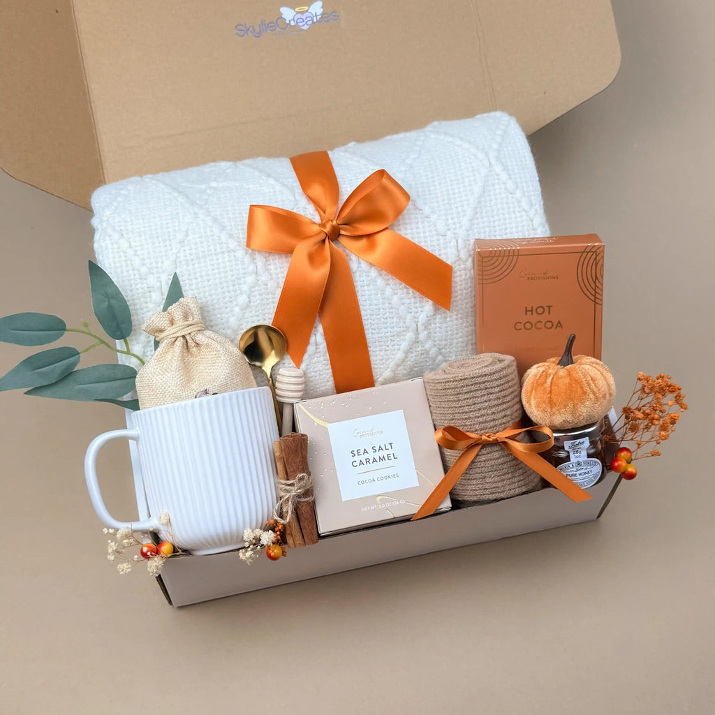 Autumn Cozy Comfort Get Well Gift Basket for Women