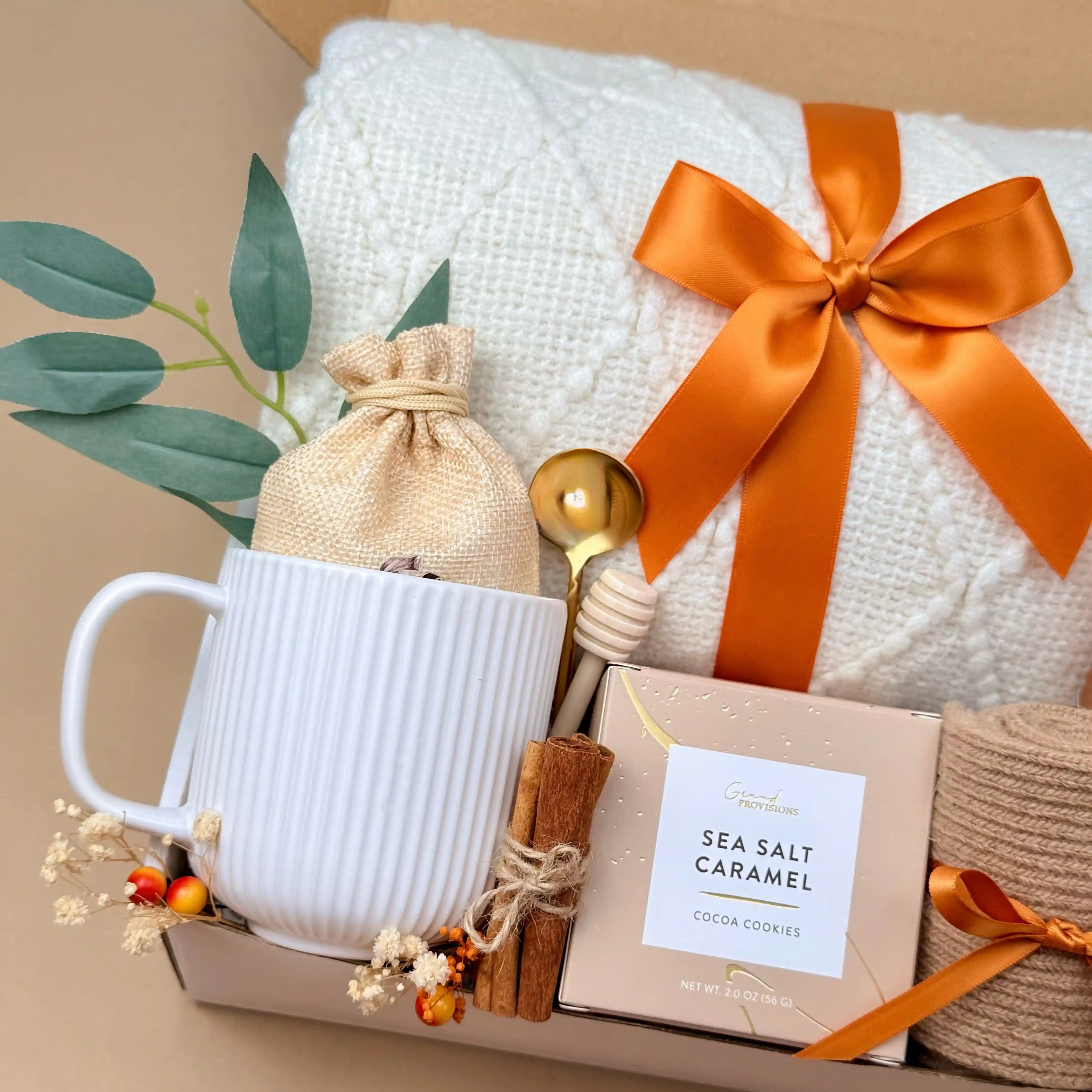 Autumn Cozy Comfort Get Well Gift Basket for Women