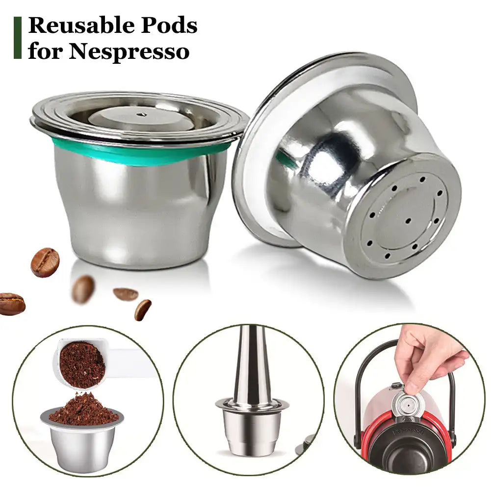 Reusable Pods for Reusable Stainless Steel Capsule Crema For Espresso Coffee Filters Reusable Pods Coffee Accessories