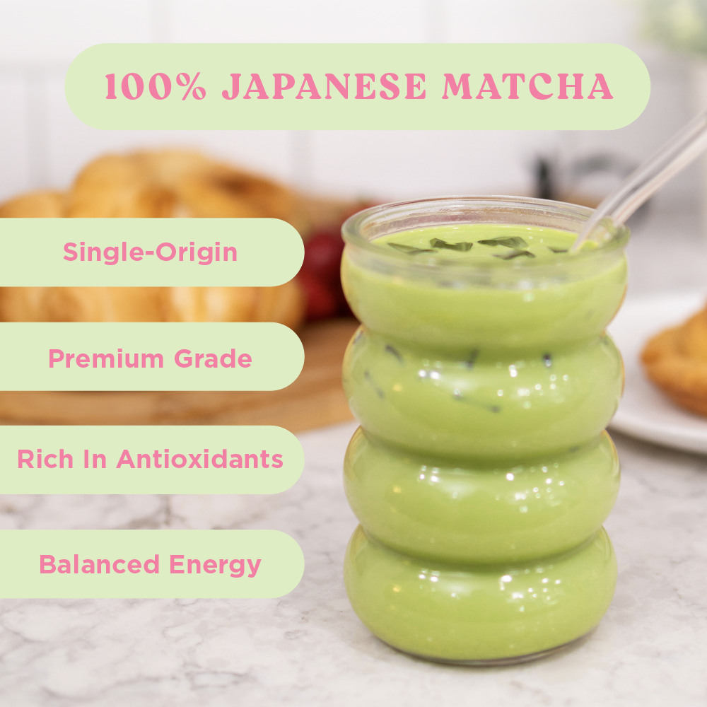 Harmony Matcha Strawberry, Premium Shade-Grown Japanese Matcha, Sweetened with Organic Sugar, 20 Servings