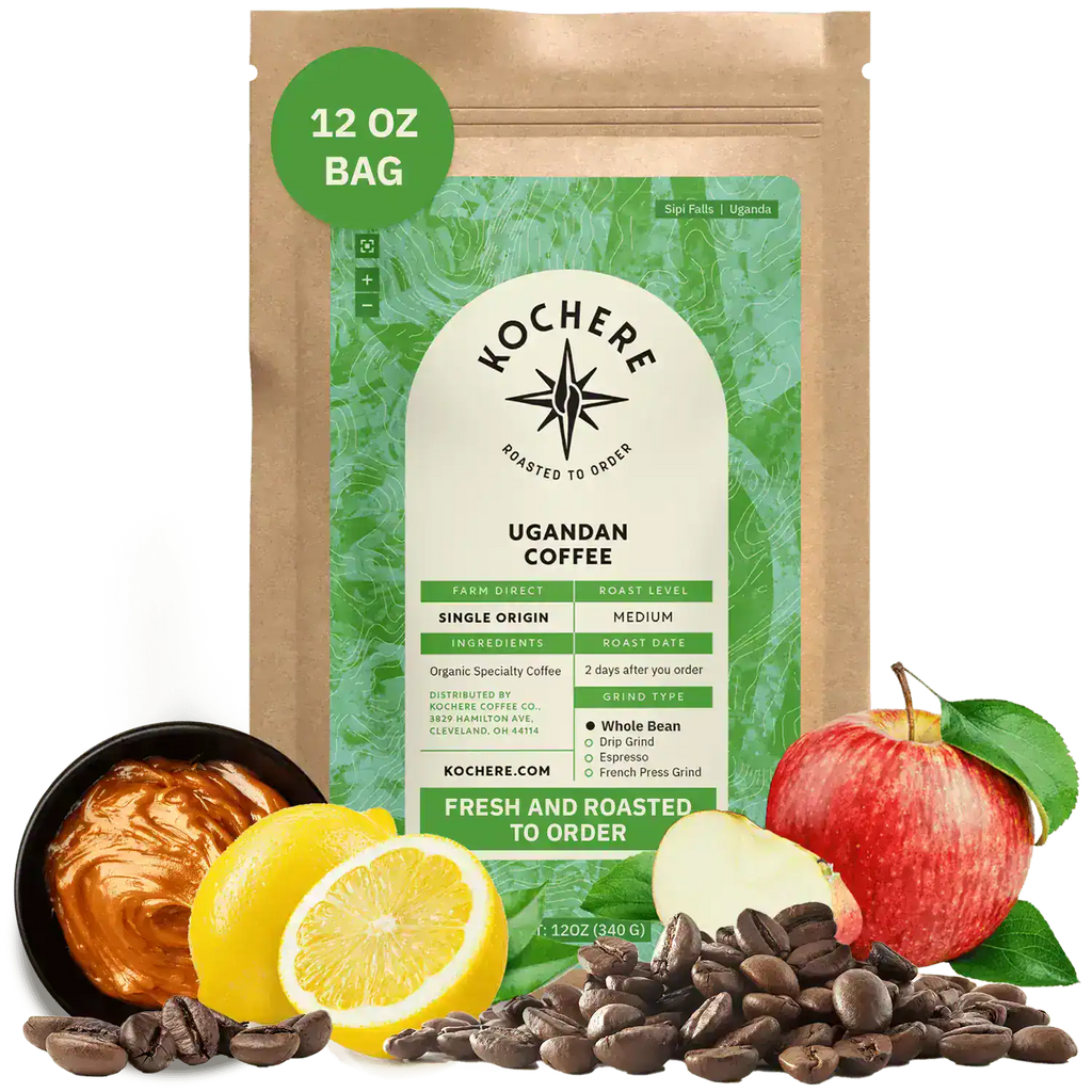 Kochere Coffee Ugandan Sipi Falls Single Origin, Organic Medium Roast - Raisin, Fig, Brown Sugar Notes