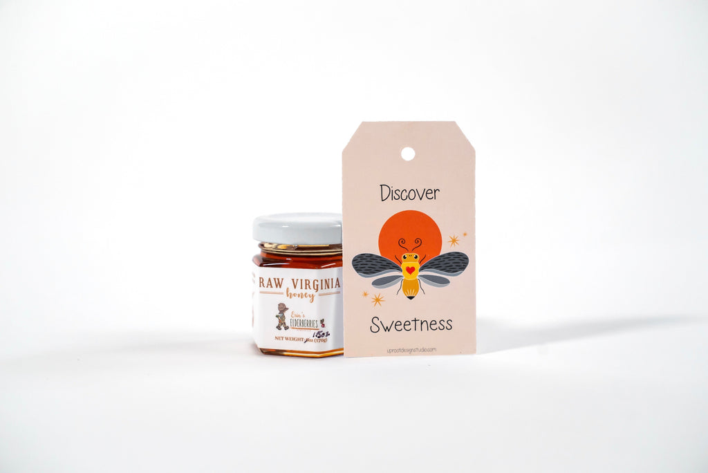 "Serene Spirit" Organic Tea Gift Set w. Honey & Tea Towel (Restful Brew)