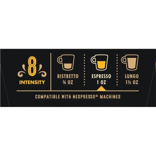 Private Selection Coffee Pods for Nespresso Original Machines Espresso Forte Dark Roast 10 ct