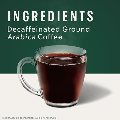 Starbucks K-Cup Coffee Pods, Medium Roast Coffee, Decaf House Blend, 100% Arabica, 1 Box (10 Pods)