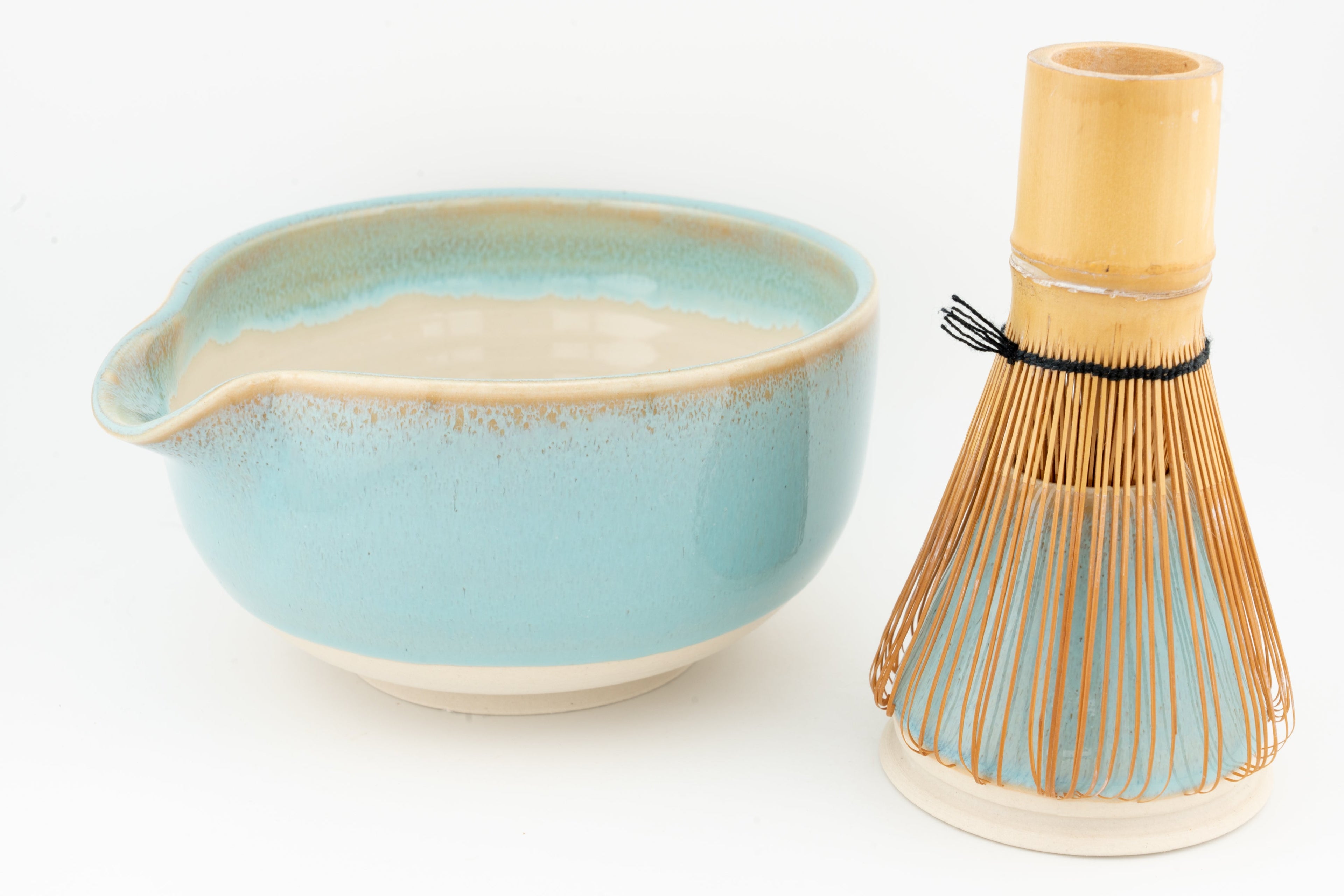 Matcha Bowl (Chawan) with matching Whisk Holder
